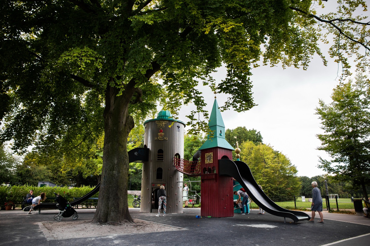 Tårnlegepladsen tower playground Fælledparken Copenhagen